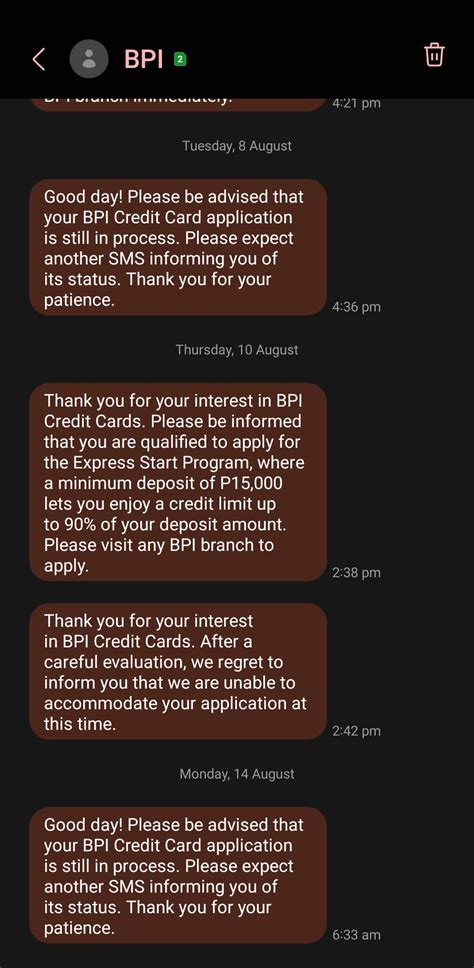 3pcctelesales@bpi.com.ph|BPI Application Rejected but Received Email na Processing.